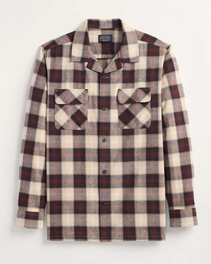 MEN'S LONG-SLEEVE PLAID COTTON BOARD SHIRT